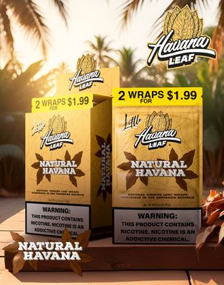 HAVANA NATURAL LEAF WRAPS 2CT HAVANA NATURAL LEAF WRAPS 2CT
