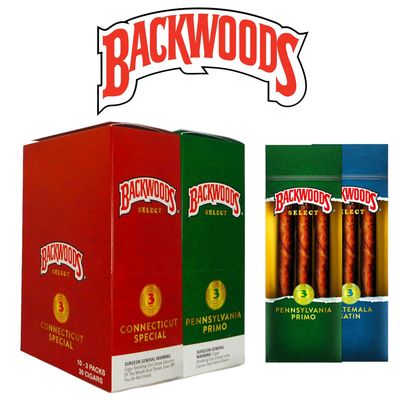 BACKWOODS SELECT 3CT ALL NATURAL LEAF WRAPPER BACKWOODS SELECT 3CT ALL NATURAL LEAF WRAPPER