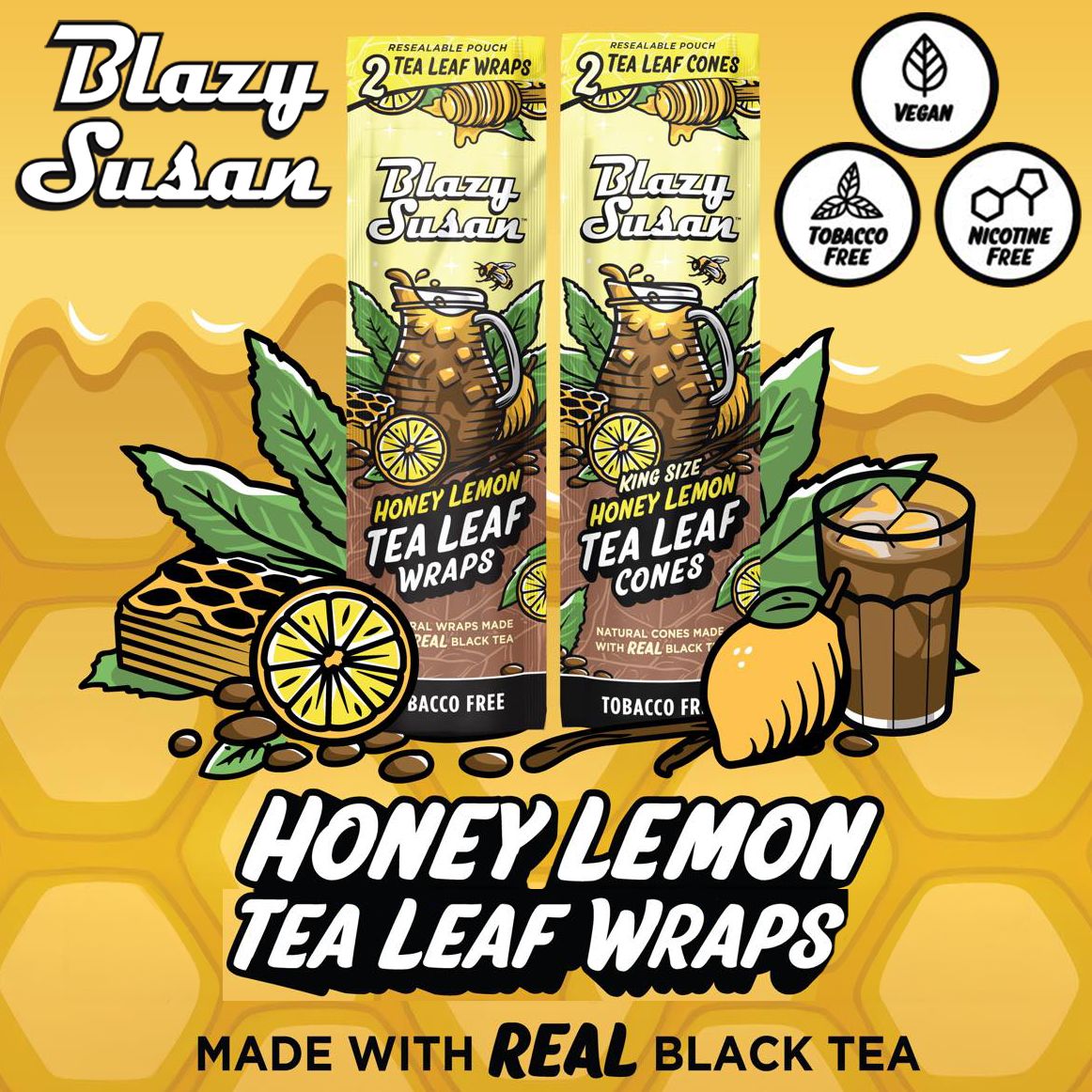 BLAZY SUSAN 2CT TEA LEAF WRAPS
