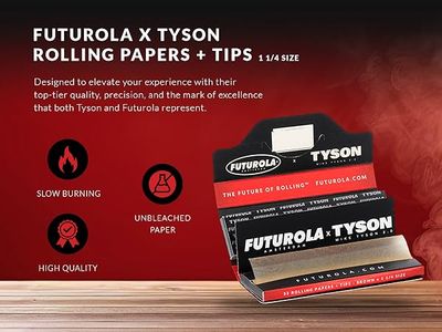 TYSON 1 1/4 ROLLING PAPERS WITH TIPS 33CT BOOKLET TYSON 1 1/4 ROLLING PAPERS WITH TIPS 33CT BOOKLET