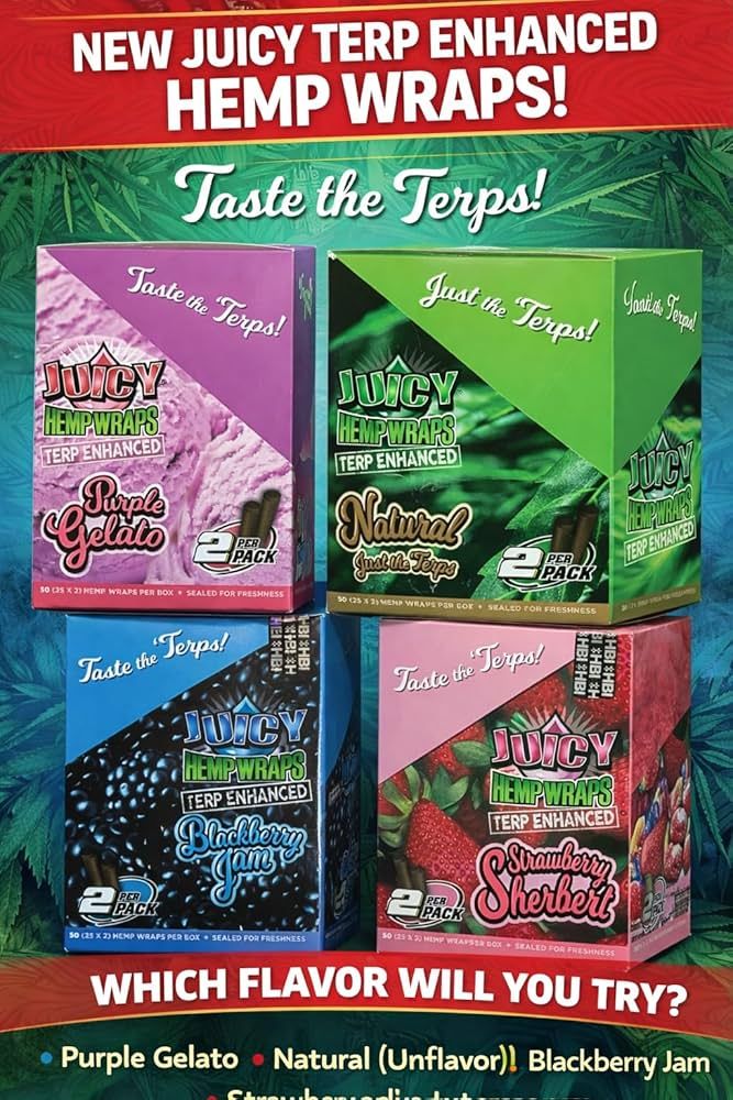 JUICY 2CT TOASTED HEMP WRAPS JUICY 2CT TOASTED HEMP WRAPS