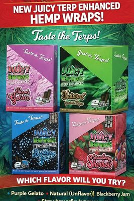 JUICY 2CT TOASTED HEMP WRAPS JUICY 2CT TOASTED HEMP WRAPS