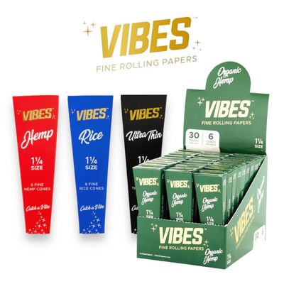 VIBES 1 1/4 CONE PACK 6CT VIBES 1 1/4 CONE PACK 6CT