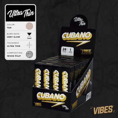 VIBES CUBANO ULTRA THIN 1CT CONE 8G CAPACITY VIBES CUBANO ULTRA THIN 1CT CONE 8G CAPACITY