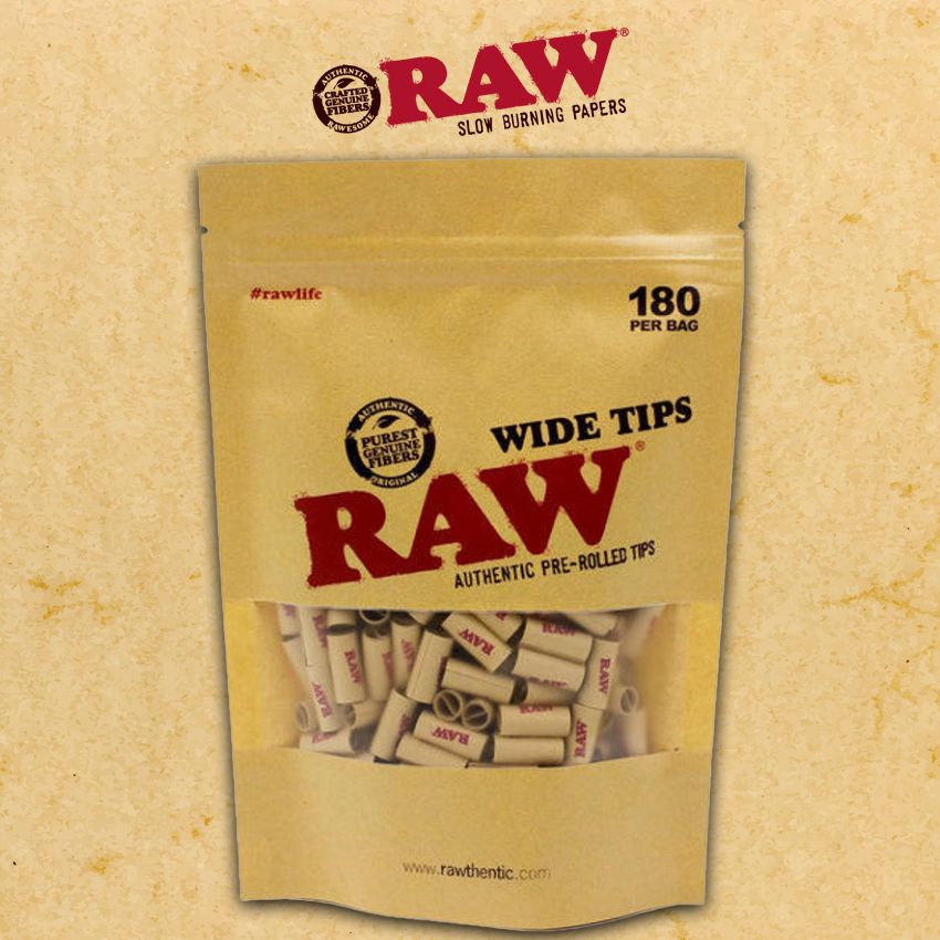 RAW WIDE TIPS 180CT BAG RAW WIDE TIPS 180CT BAG