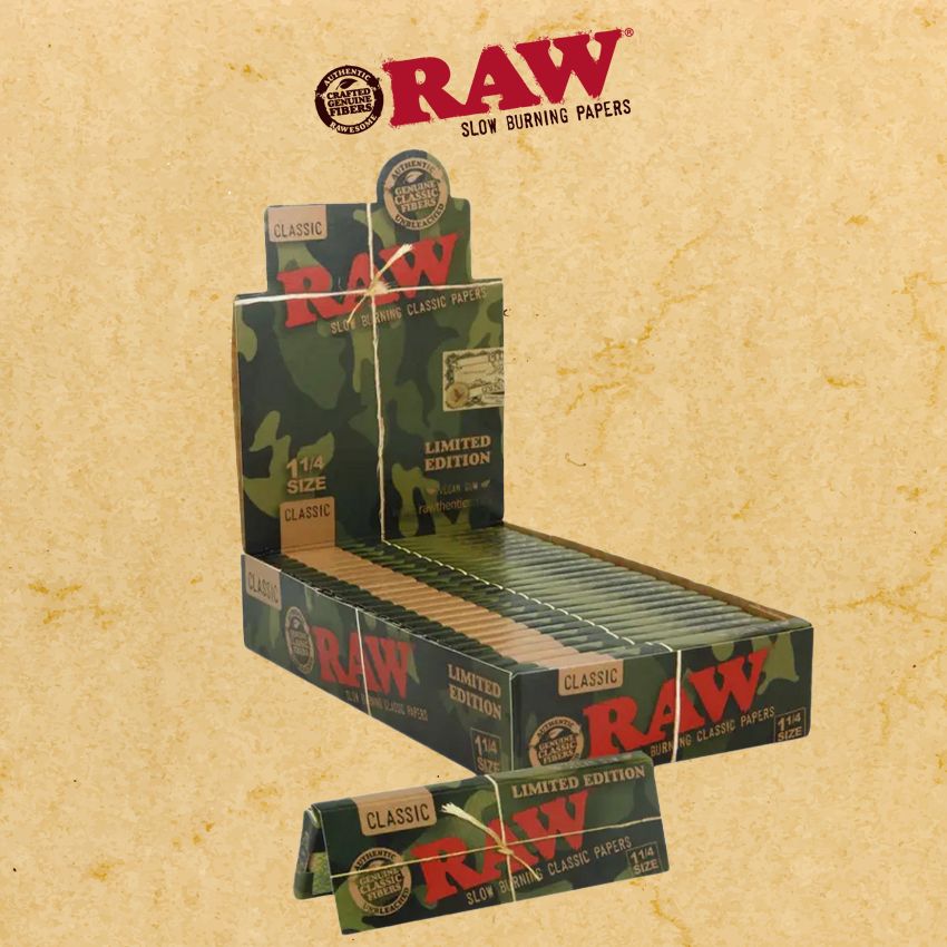 RAW 1 1/4 CAMO ROLLING PAPER (LIMITED EDITION) RAW 1 1/4 CAMO ROLLING PAPER (LIMITED EDITION)