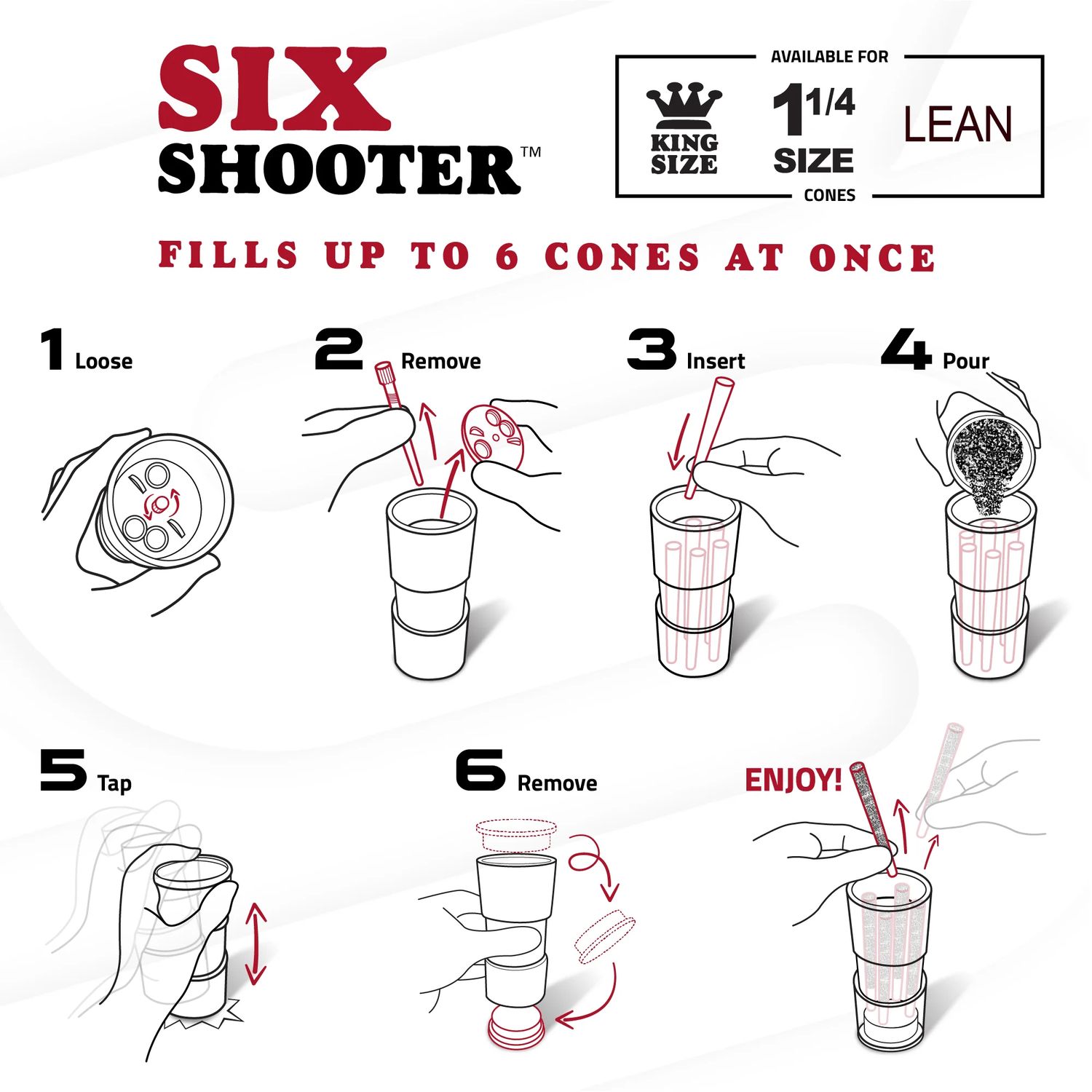RAW 1 1/4 SIX SHOOTER CONE FILLER