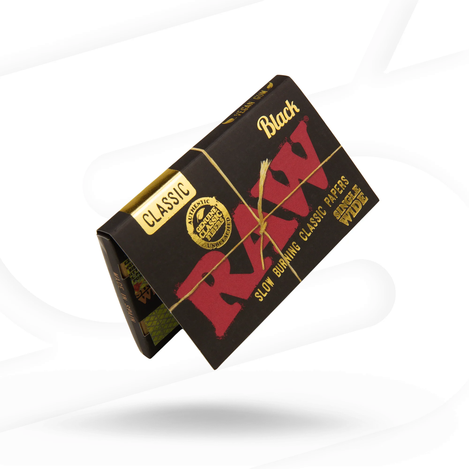 RAW CLASSIC BLACK SINGLE WIDE ROLLING PAPER RAW CLASSIC BLACK SINGLE WIDE ROLLING PAPER