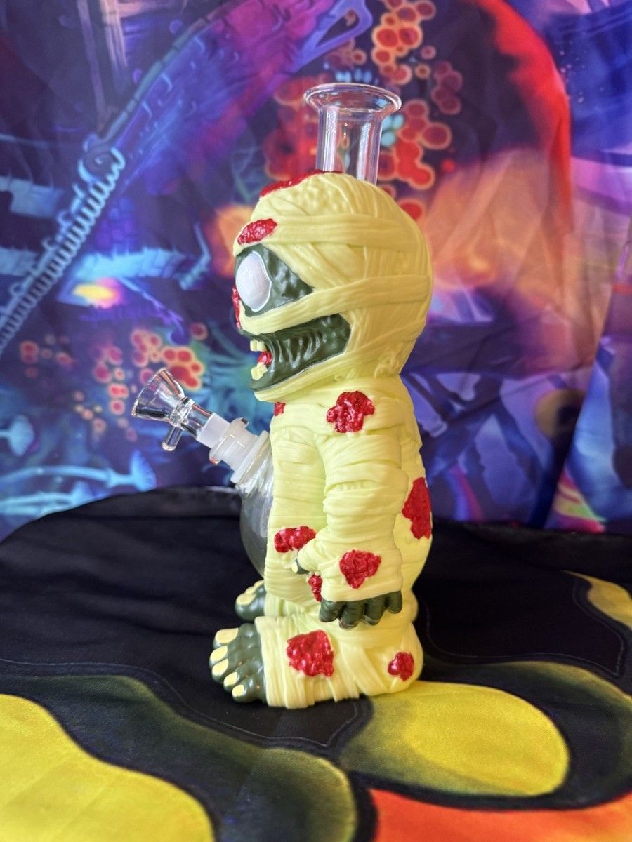 LOLLIPOP MUMMY DESIGN PREMIUM GLASS 7.3" WATER PIPE