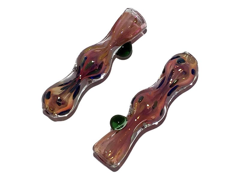 ASSORTED COLOR GLASS CHILLUM 3"
