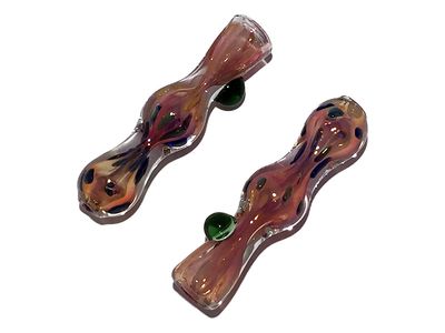 ASSORTED COLOR GLASS CHILLUM 3"