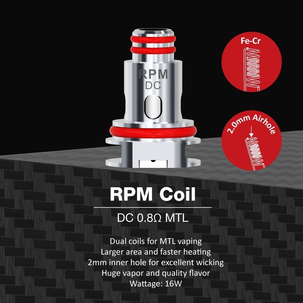 SMOK RPM COIL DC O.8 MTL 5CT