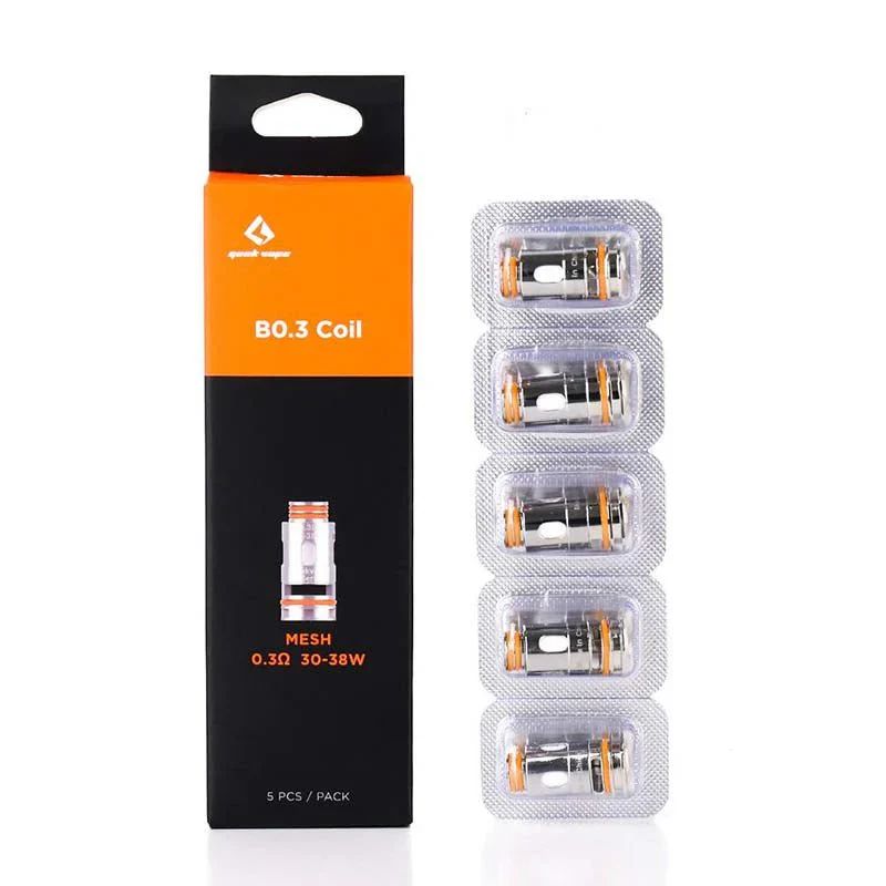 GEEKVAPE B 0.3 MESH COIL 30-38W 5CT GEEKVAPE B 0.3 MESH COIL 30-38W 5CT
