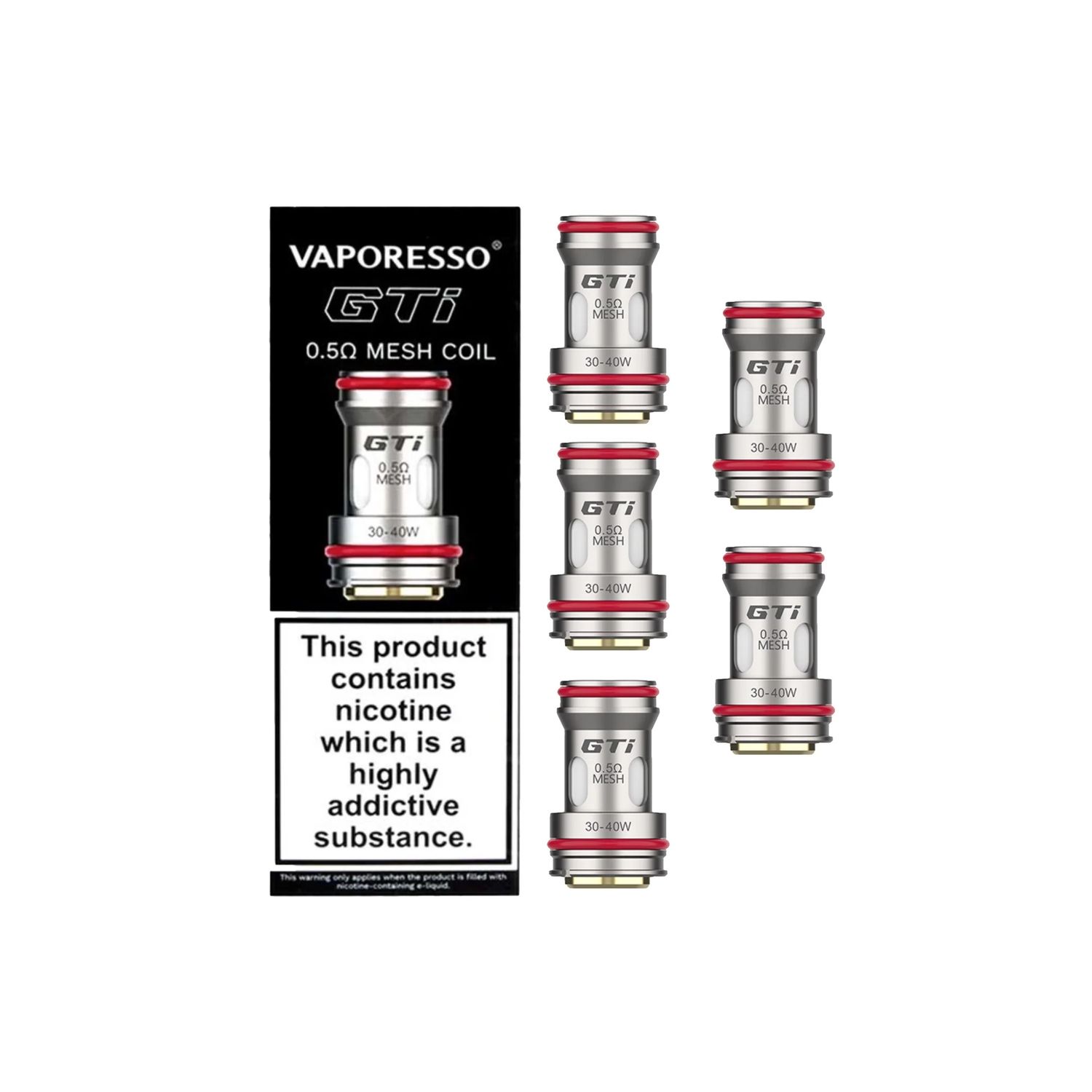 VAPORESSO GTI 0.5 MESH COIL 5CT VAPORESSO GTI 0.5 MESH COIL 5CT