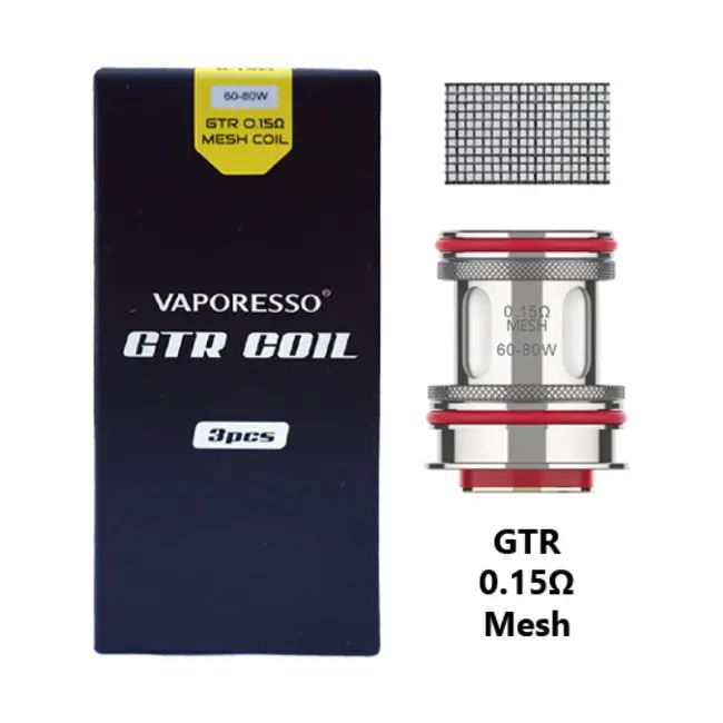 VAPORESSO GTR 0.15 MESH COILS 3CT VAPORESSO GTR 0.15 MESH COILS 3CT