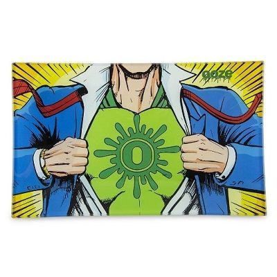 OOZE MEDIUM SHATTER RESISTANT GLASS ROLLING TRAY ASSORTED DESIGNS