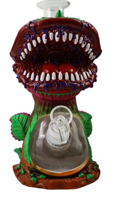 CARNIVOROUS PLANT DESIGN PREMIUM GLASS 8.8" WATER PIPE