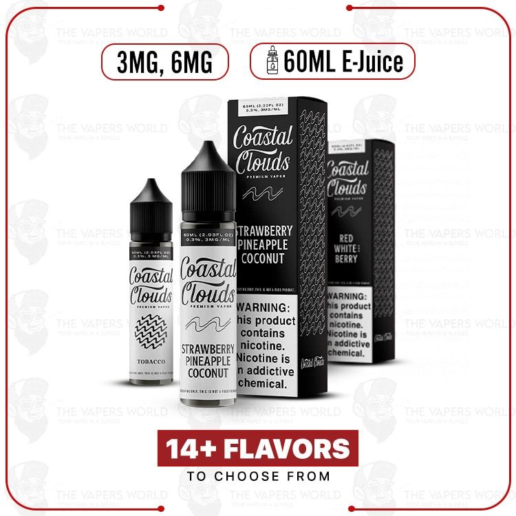 COASTAL CLOUDS 6MG E-LIQUID 60ML COASTAL CLOUDS 6MG E-LIQUID 60ML