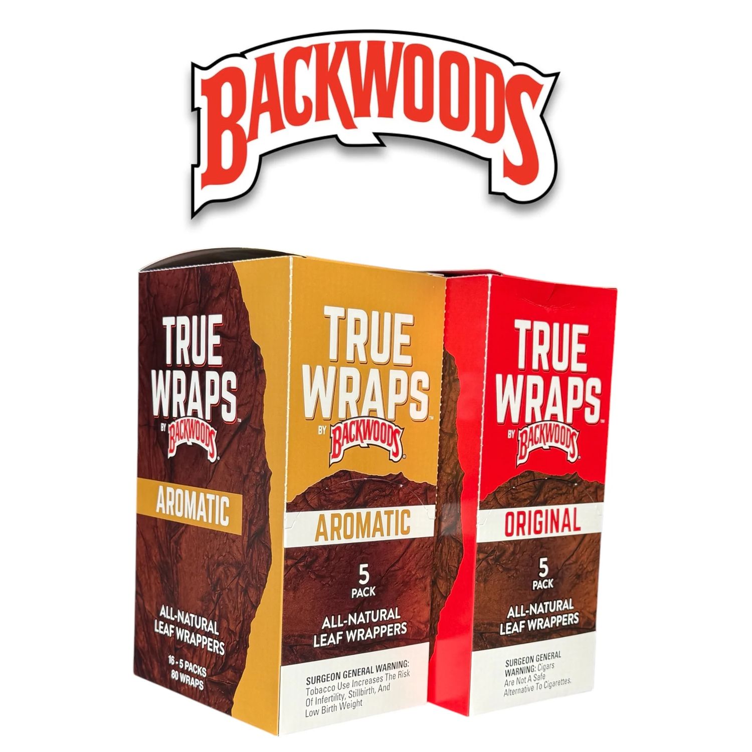 TRUE WRAPS BY BACKWOODS NATURAL LEAF WRAP 5CT TRUE WRAPS BY BACKWOODS NATURAL LEAF WRAP 5CT