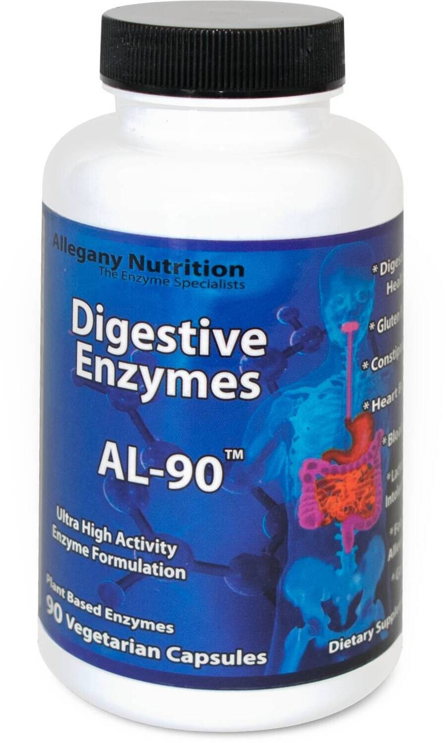 AL Series Plant Based Digestive Enzymes (Gluten Free, Vegan) - 90 capsules