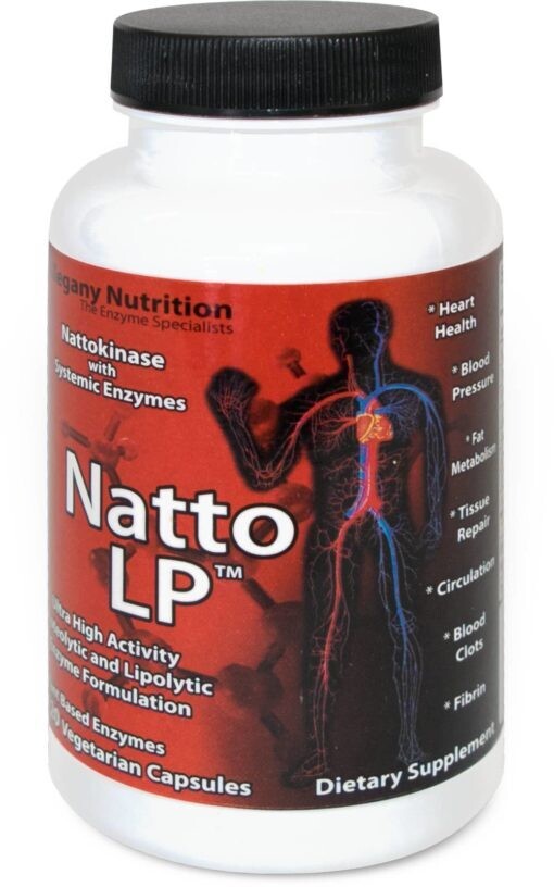 Natto LP (Nattokinase w/ Systemic Enzymes) - Gluten Free, non-GMO, Vegan, 120 capsules