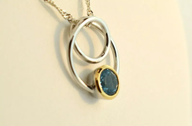 Joryel Vera Sterling Silver Swiss Blue Topaz Pendant