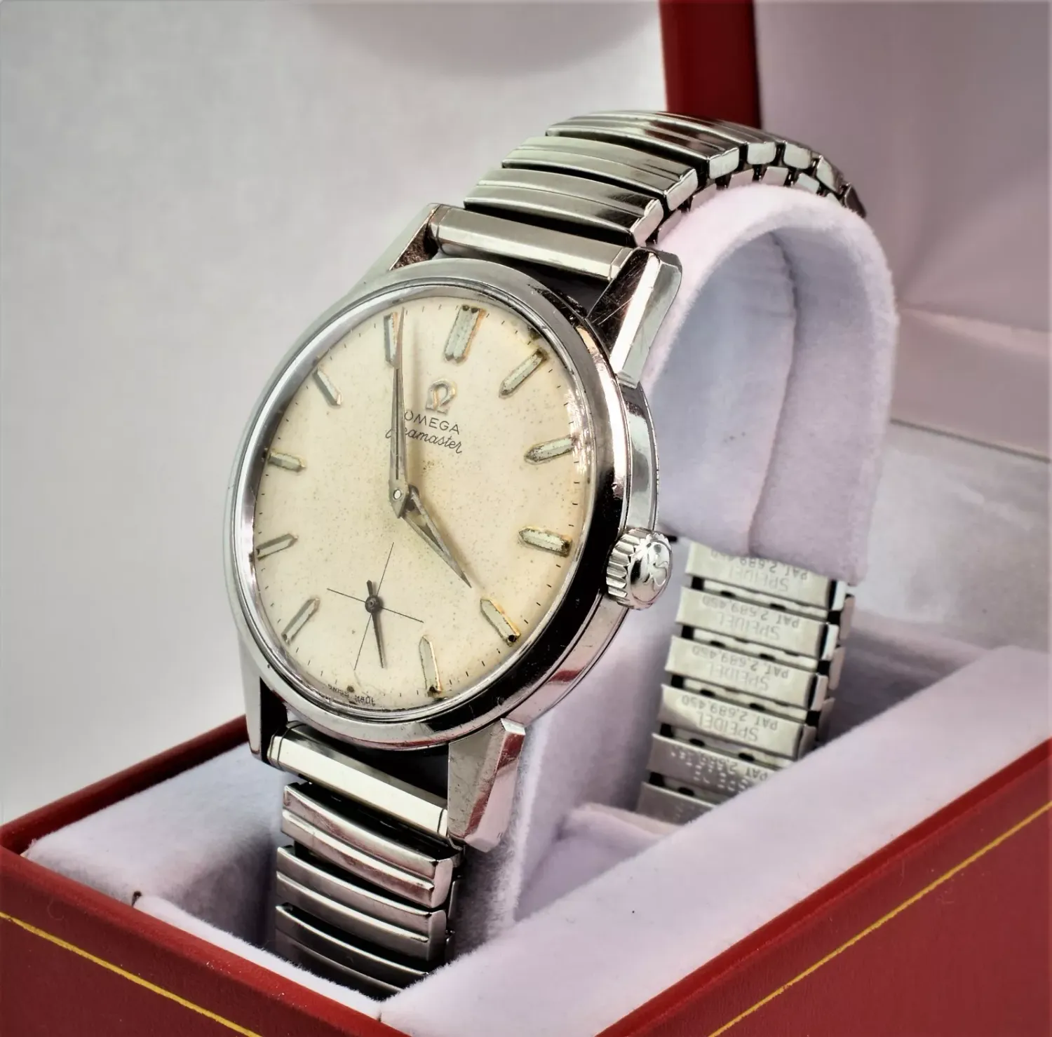 Men's Omega Seamaster Stainless Steel Flexible Band Wrist Watch