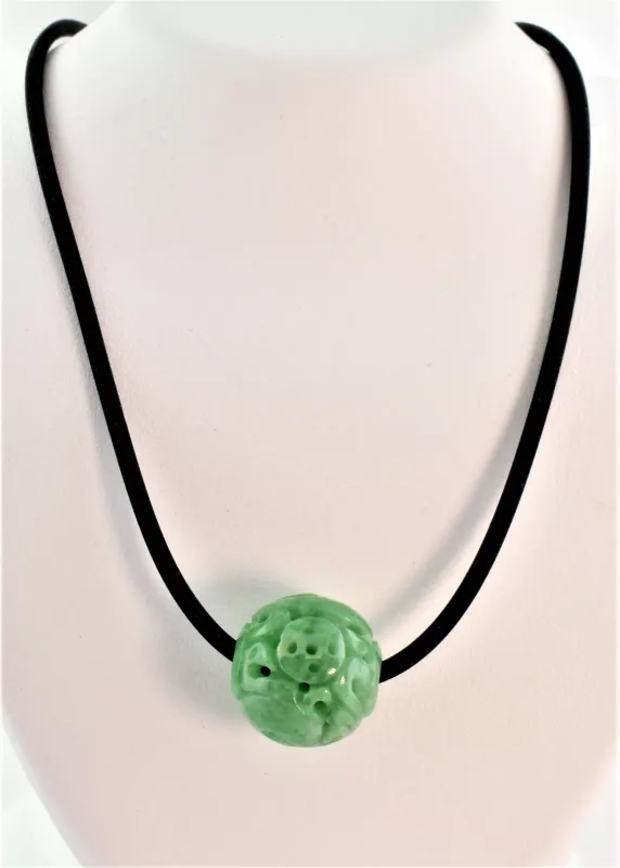 Hand Carved Jade Bead necklace