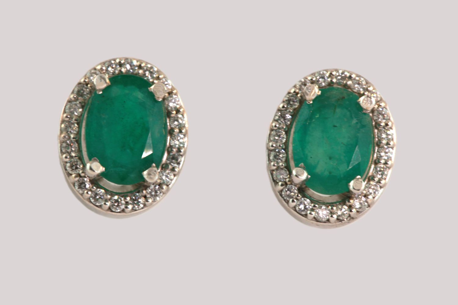 Emerald And Diamond studs