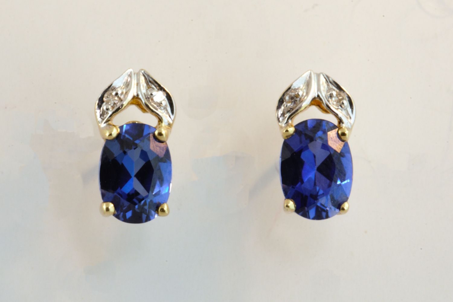 Sapphire and Diamond stud earrings