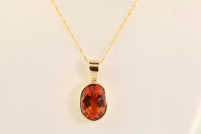 Citrine Bezel set Pendant