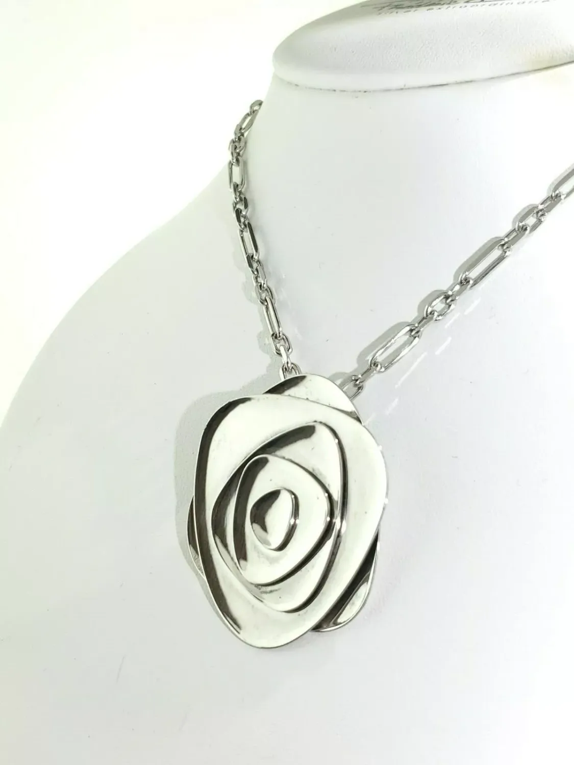 Sterling Silver Rose Pendant