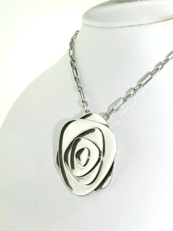 Sterling Silver Rose Pendant
