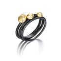 CELESTIAL Sterling Silver Ring.  Plated with 18K yellow gold