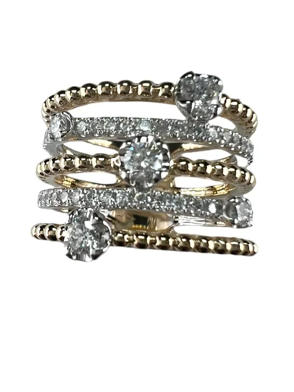 Yanni B. multi stack Diamond Fashion Ring