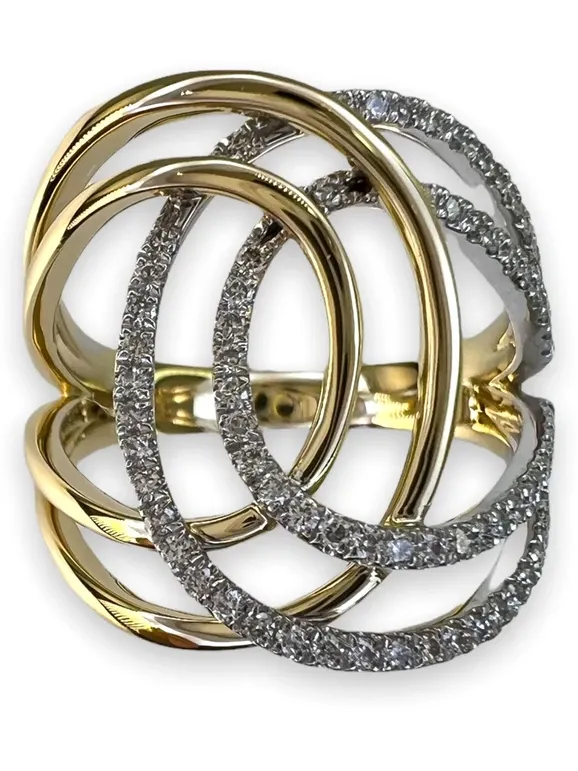 two-tone Yanni B. Diamond Fashion ring