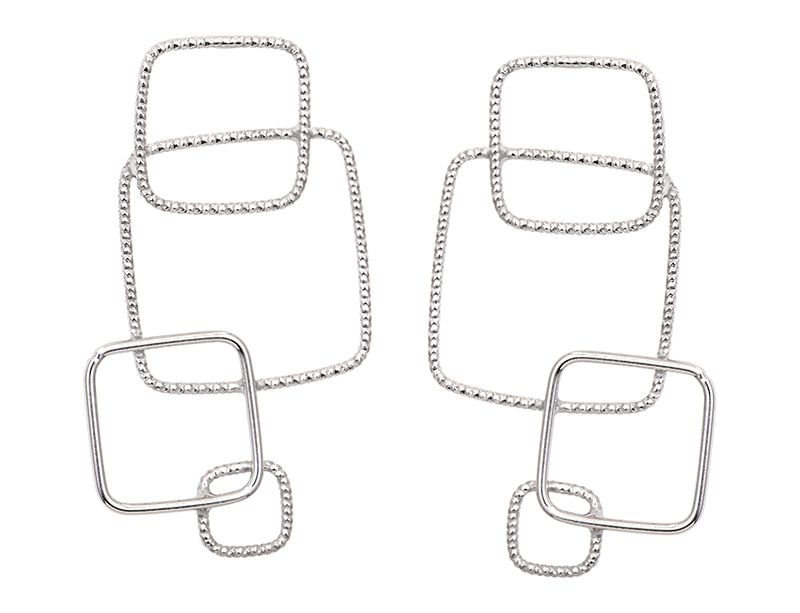 Frederic Duclos designer sterling Silver judy earrings