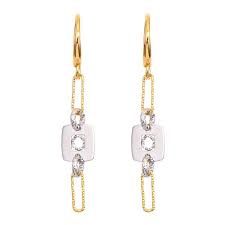 Frederic Duclos designer Sterling Silver and gold plated Clementine earrings