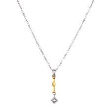 Frederic Duclos designer Sterling Silver yellow gold plated orla necklace