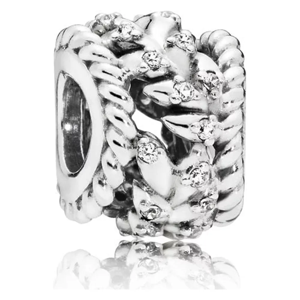 PANDORA - Seeds charm in sterling silver with 28 bead-set clear CZ