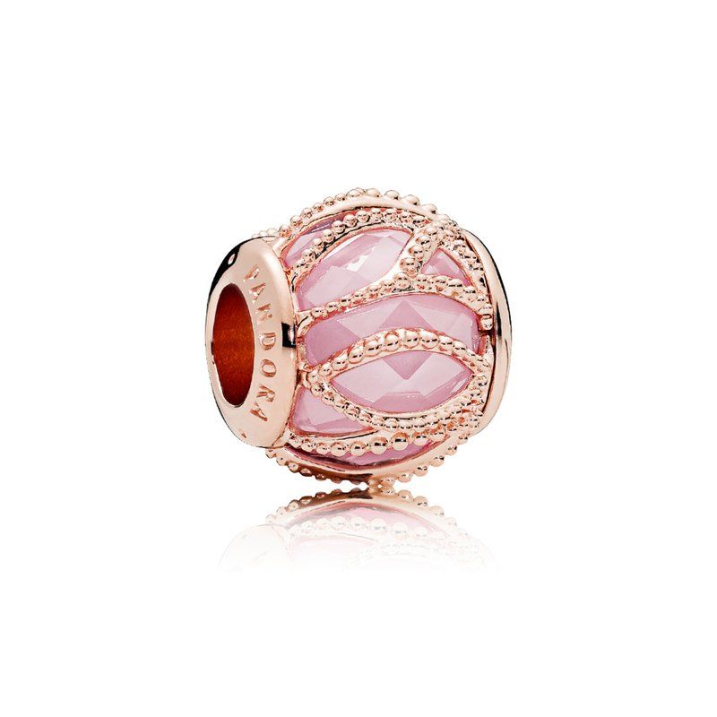 PANDORA - Abstract charm in PANDORA Rose with pink CZ