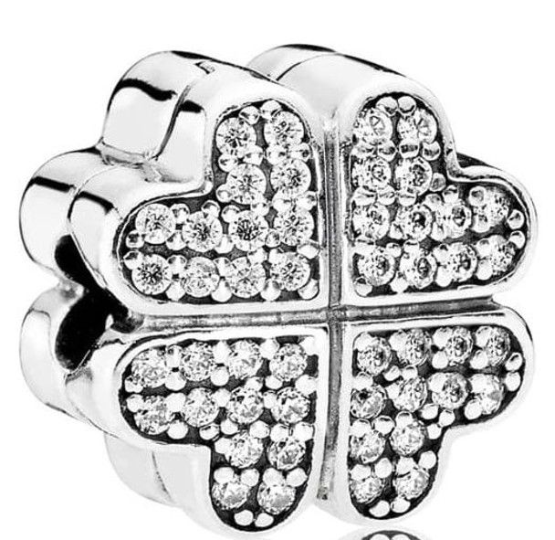 PANDORA - Charm Petals of Love with Clear CZ