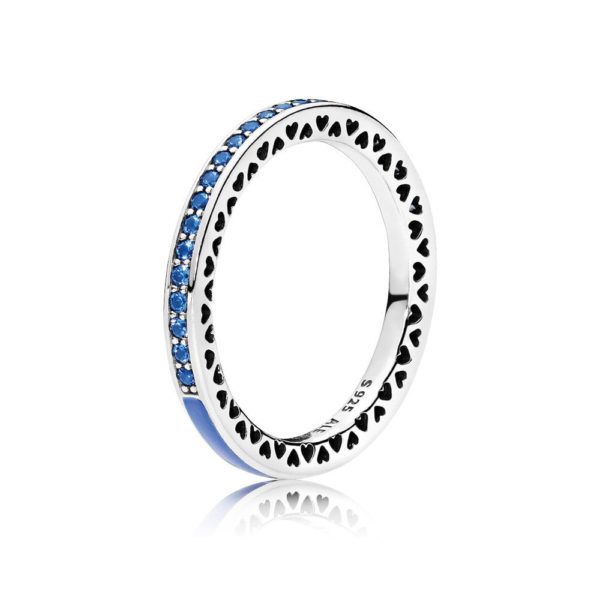 PANDORA - Radiant Hearts of PANDORA, Princess Blue Enamel & Royal Blue Crystals