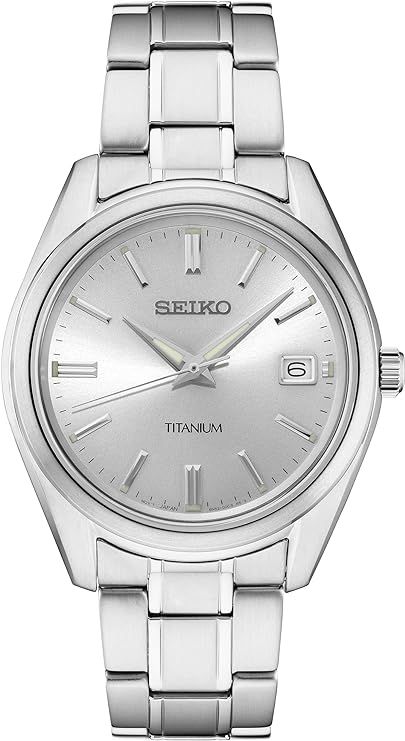 Seiko SUR369 Watch for Men - Essentials - Silver Dial with Sunray Finish