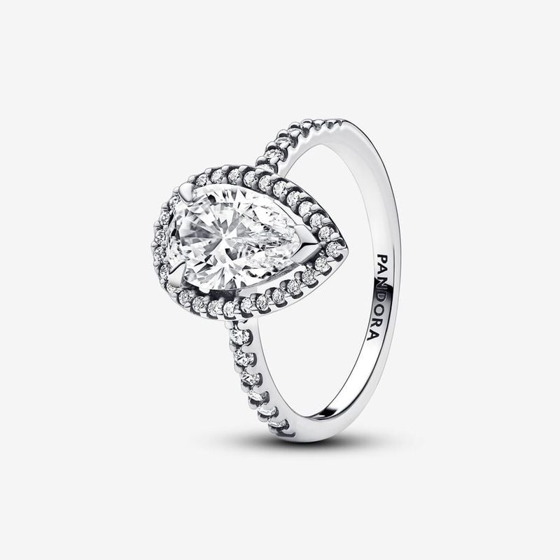 PANDORA - Sparkling Pear Halo Ring