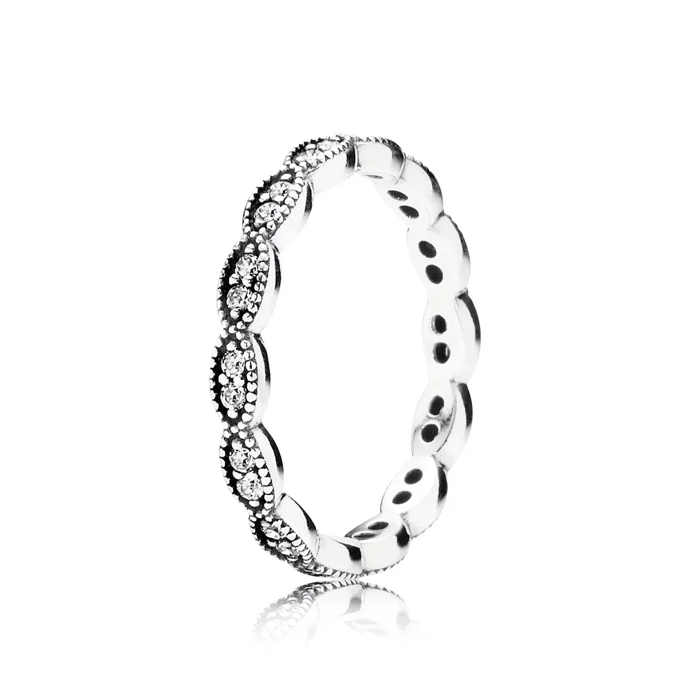 PANDORA - Sparkling Leaves, Clear CZ