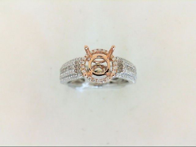 Two Tone Diamond Engagement Ring