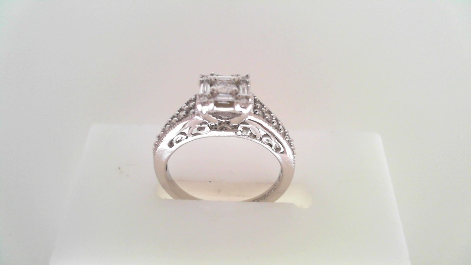 Cluster Top Engagement Ring