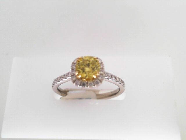 Rare Yellow Diamond Engagement Ring