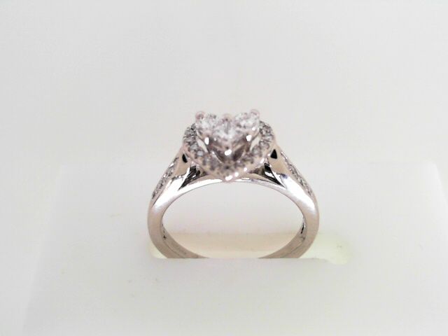 Heart Shaped Halo Engagement Ring